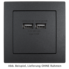 USB-Ladebuchse "FLAIR" 5V 3,4A anthrazit