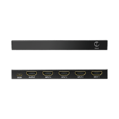 HDMI-Switch, 4x1-Port, 4K/60 Hz, HDCP, HDR, CEC, RC