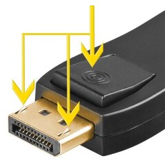 DisplayPort auf HDMI&trade;-Adapter 1.1, vergoldet Schwarz