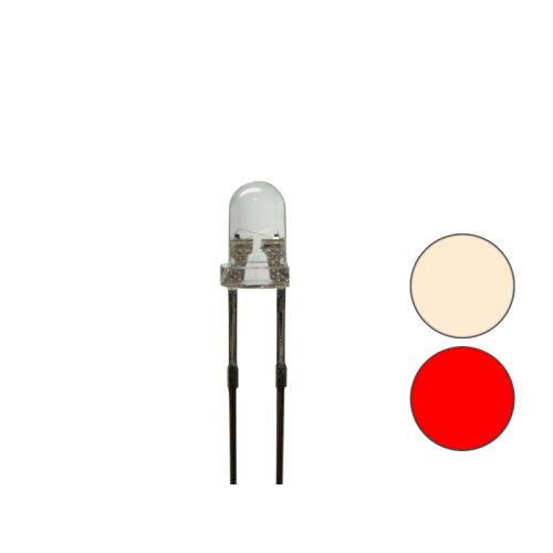 DUO LED Bipolar Bi-Color 3mm 2pin warmwei&szlig; - rot