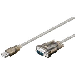 USB seriell RS232 Konverter, Transparent 1.5 m
