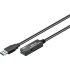 Aktives USB 3.0 Verl&auml;ngerungskabel, Schwarz 5 m