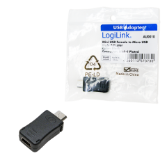 USB 2.0 Typ-A auf USB 2.0 Micro-B Adapter, schwarz
