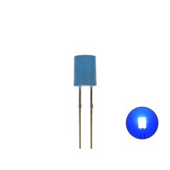 Zylinder LED 5mm diffus blau