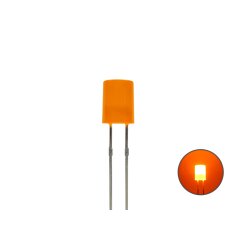 Zylinder LED 5mm diffus orange