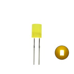Zylinder LED 5mm diffus gelb