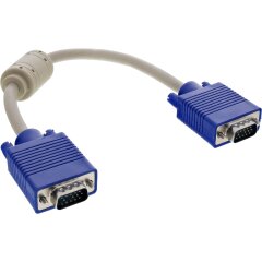 S-VGA Kabel, 15pol HD Stecker / Stecker, beige, 0,3m