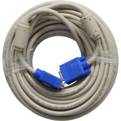 S-VGA Kabel, 15pol HD Stecker / Stecker, beige, 15m