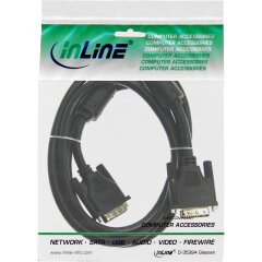 DVI-D Kabel, digital 18+1 Stecker / Stecker, Single Link, 2 Ferrite, 5m