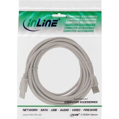 USB 2.0 Kabel, A an A, beige, 3m